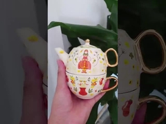 Conjunto de Chá e Copo Individual Conjunto de Chá Individual de Porcelana Com Copo e Prato de Presente de Casamento